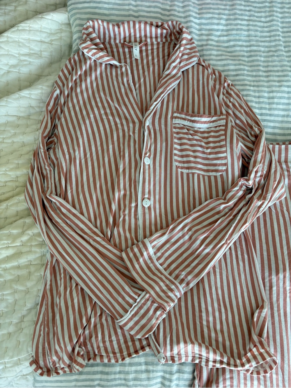Madewell Striped Pink Women’s Bamboo Pajama Set - Picture 6 of 6
